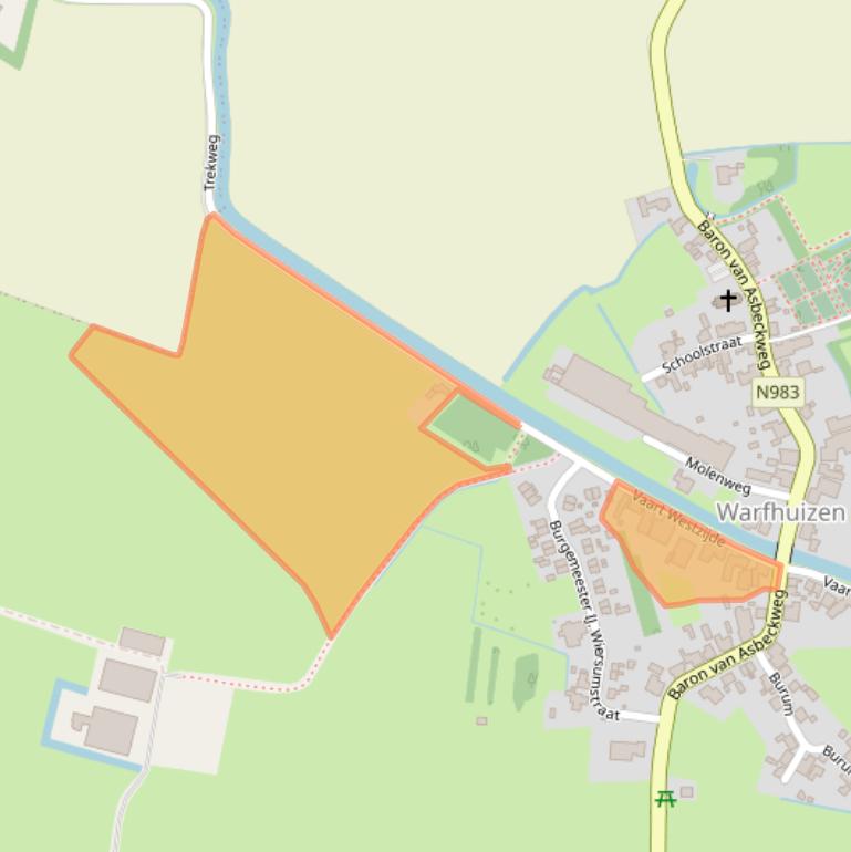 Kaart van postcodegebied 9963PH.