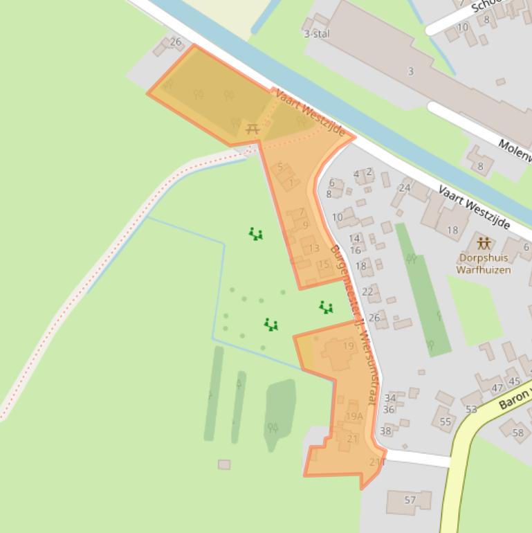 Kaart van postcodegebied 9963PJ.