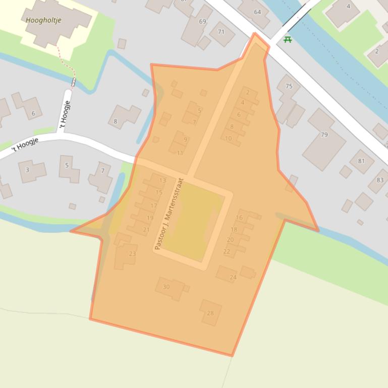 Kaart van postcodegebied 9964AW.