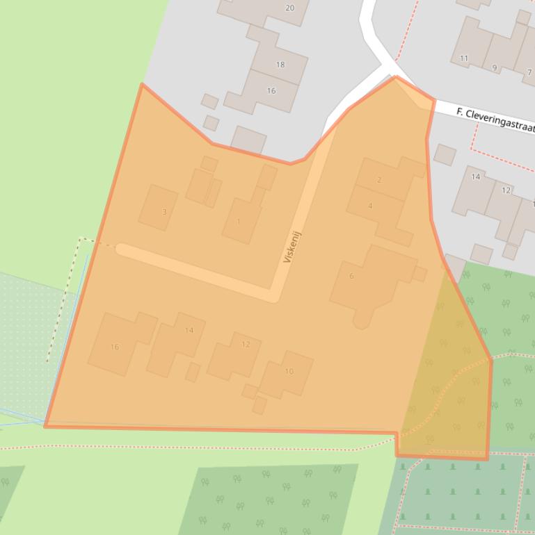 Kaart van postcodegebied 9964BE.