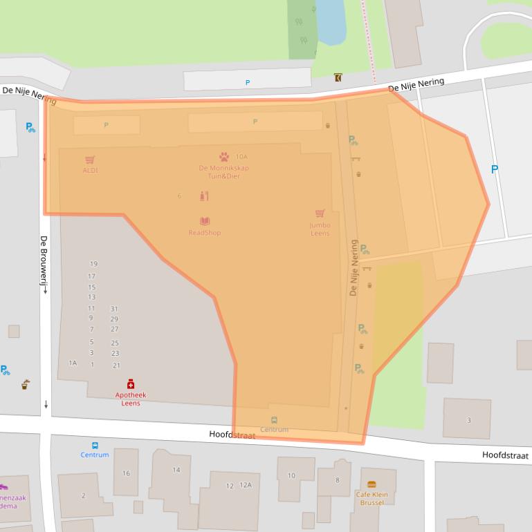 Kaart van postcodegebied 9965NA.