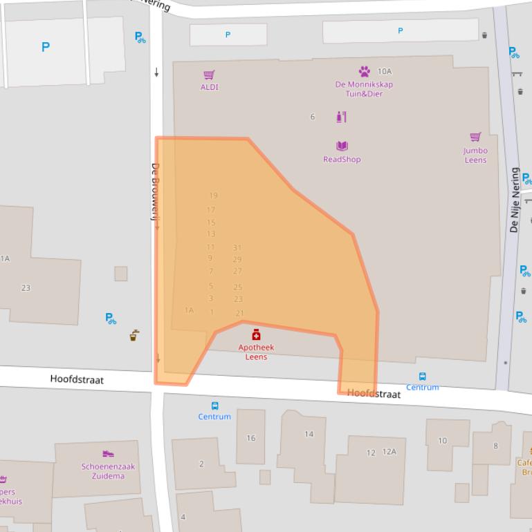 Kaart van postcodegebied 9965NB.