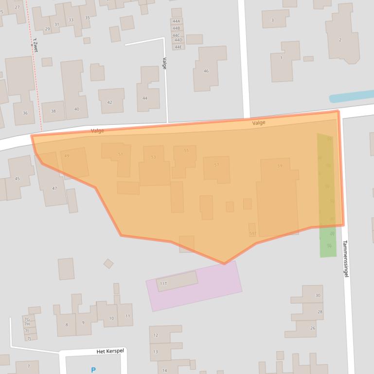 Kaart van postcodegebied 9965PE.