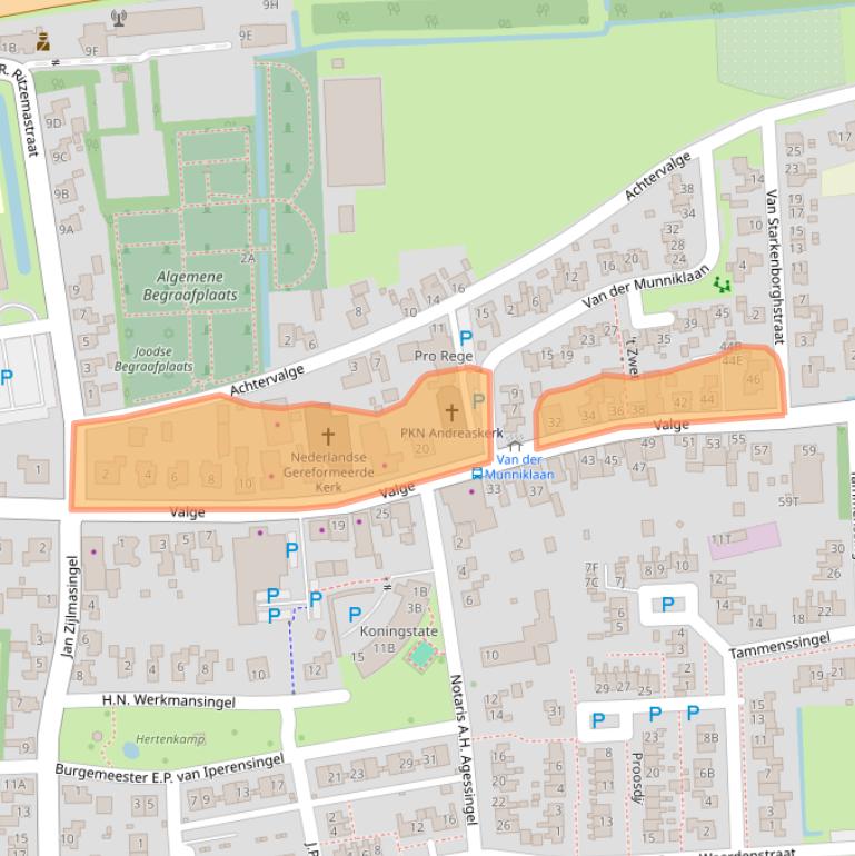 Kaart van postcodegebied 9965PG.