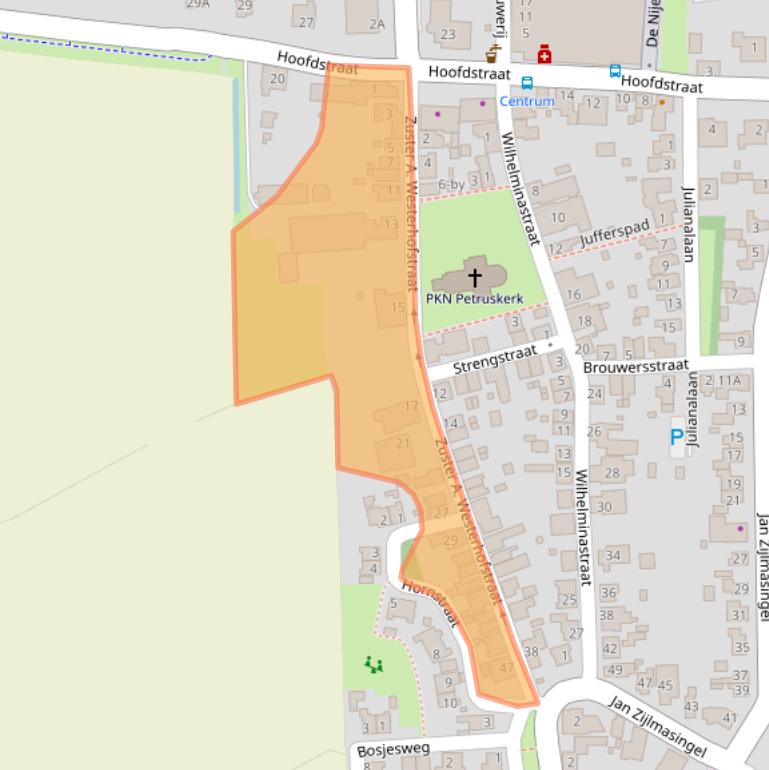 Kaart van postcodegebied 9965PH.