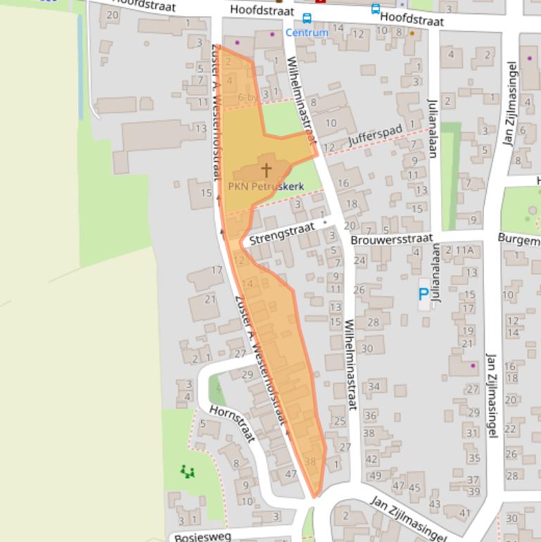 Kaart van postcodegebied 9965PJ.