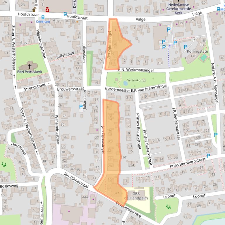 Kaart van postcodegebied 9965PW.