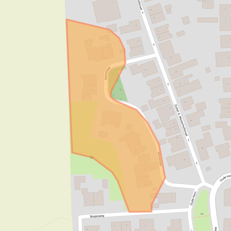 Kaart van postcodegebied 9965PZ.