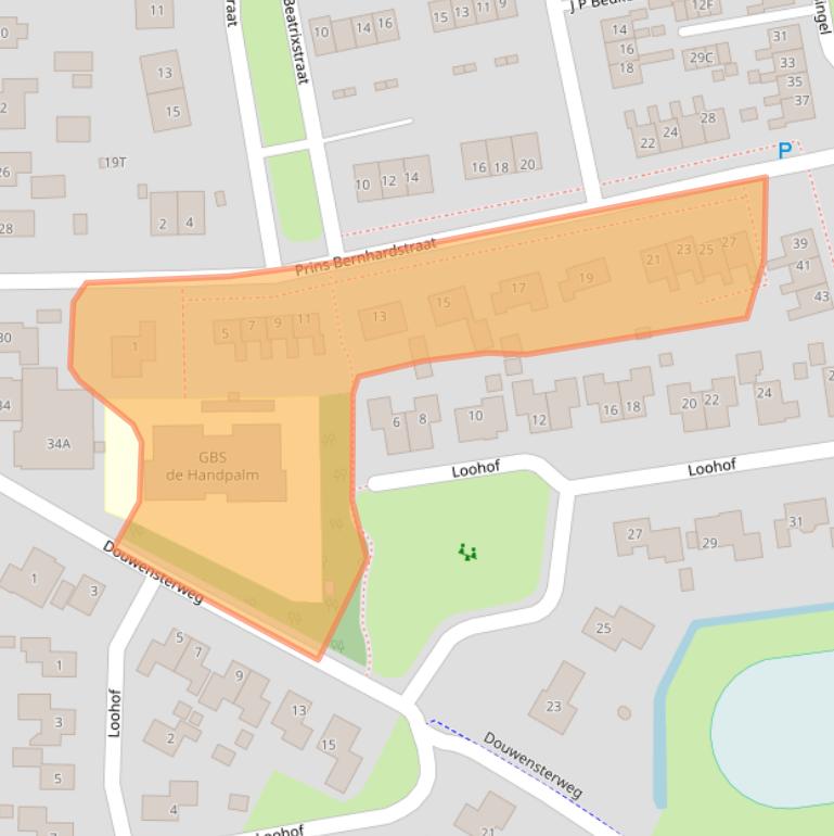 Kaart van postcodegebied 9965RA.