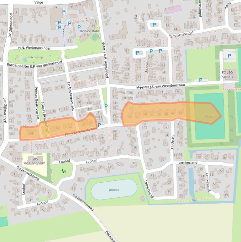 Kaart van postcodegebied 9965RB.