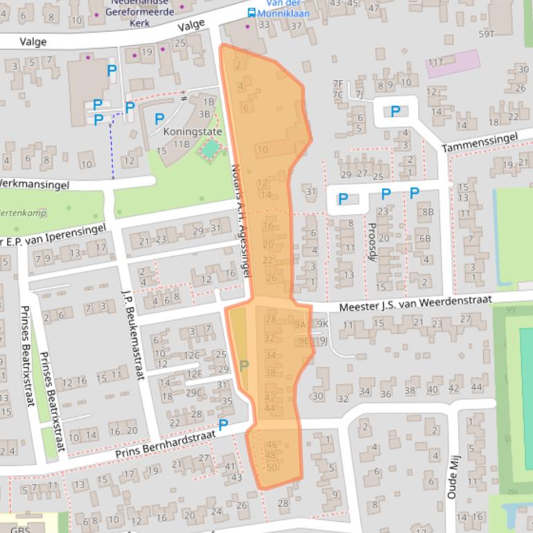 Kaart van postcodegebied 9965RD.