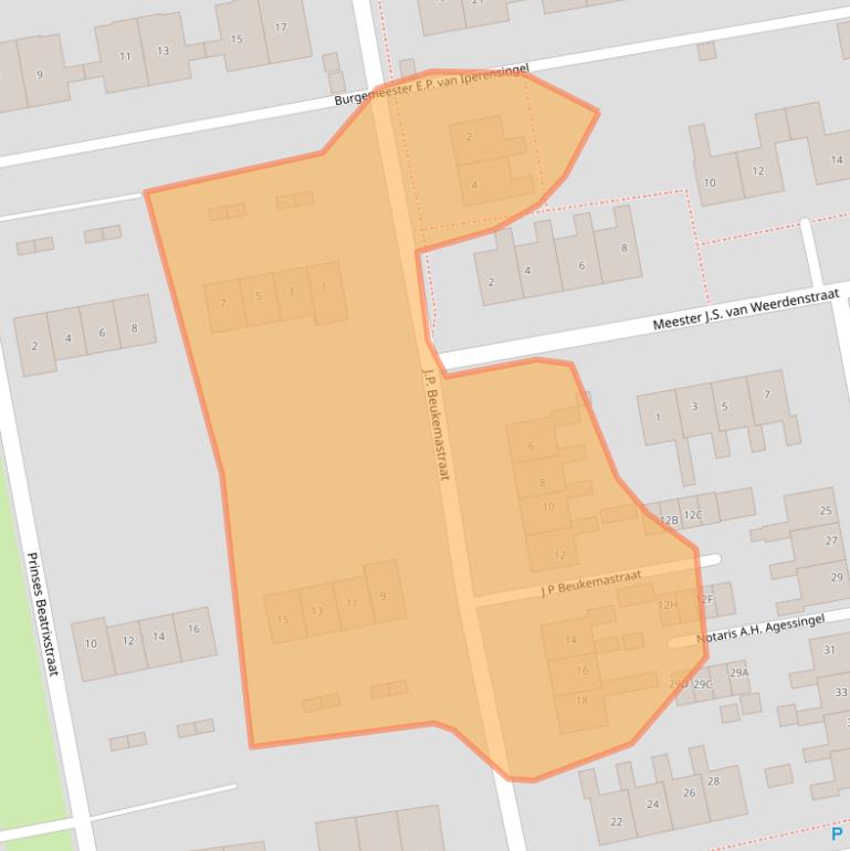 Kaart van postcodegebied 9965RJ.