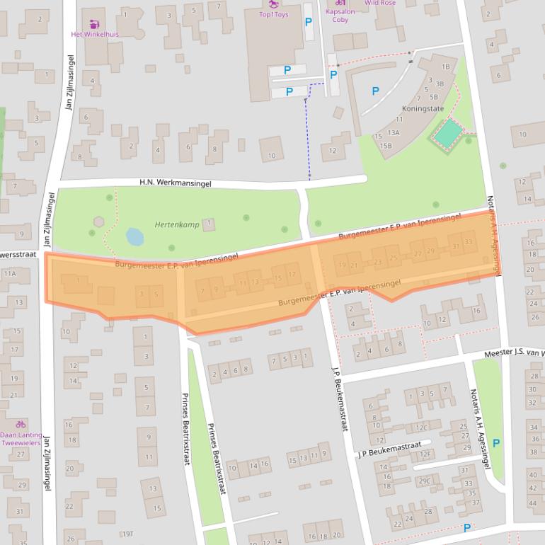 Kaart van postcodegebied 9965RL.