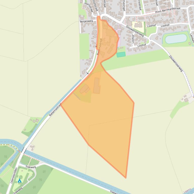 Kaart van postcodegebied 9965RT.