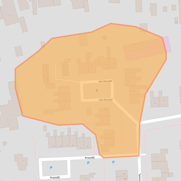 Kaart van postcodegebied 9965RV.