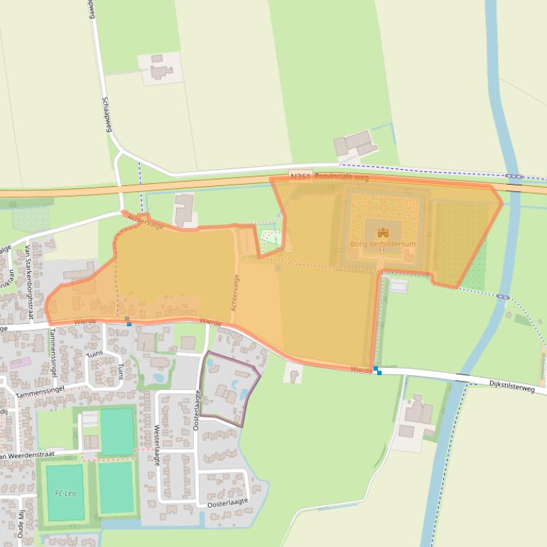 Kaart van postcodegebied 9965TB.