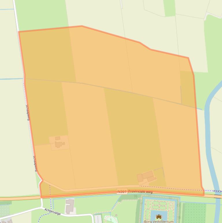 Kaart van postcodegebied 9965TC.