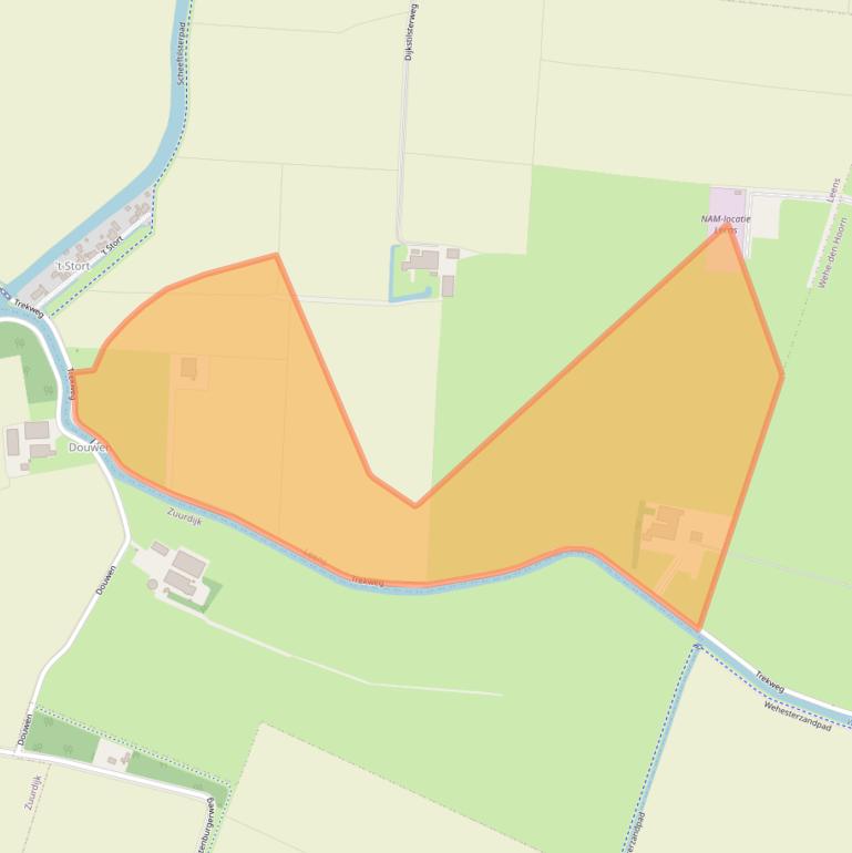 Kaart van postcodegebied 9965TL.