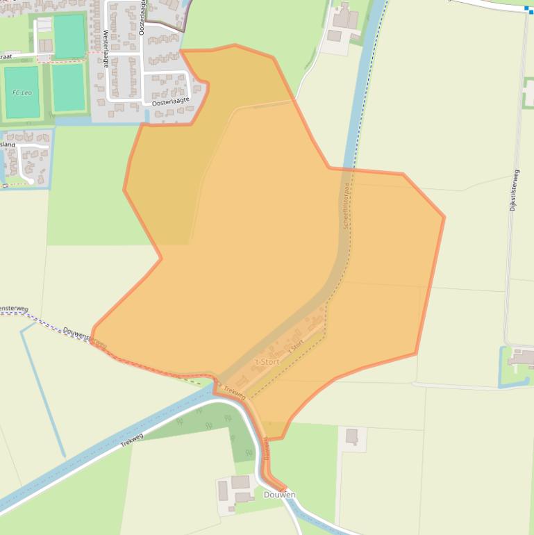 Kaart van postcodegebied 9965TM.