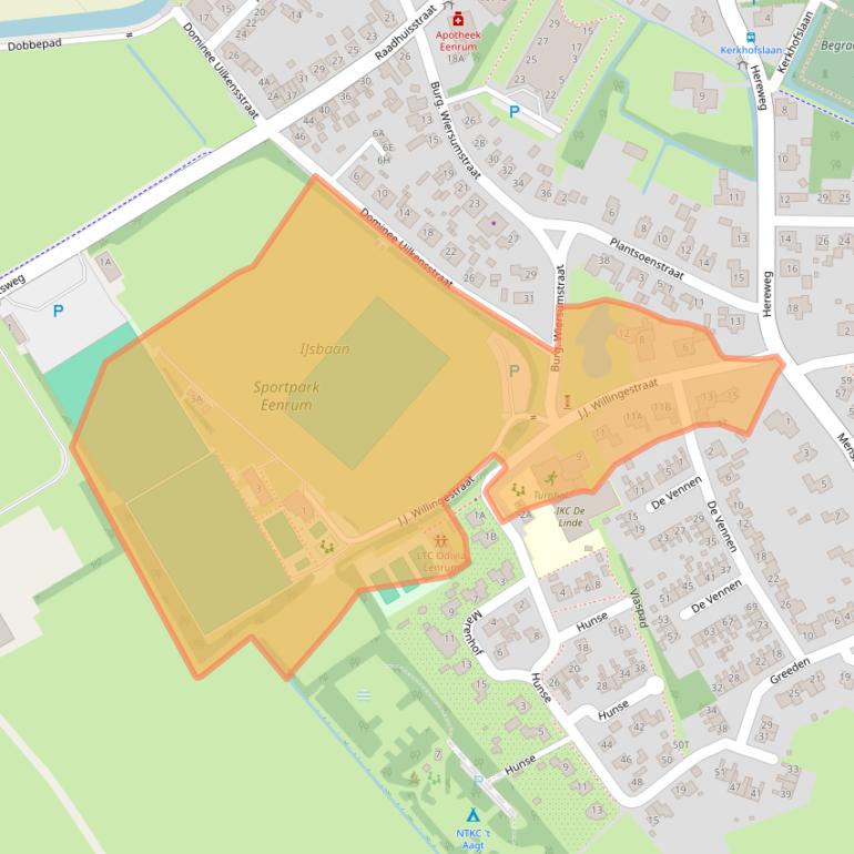 Kaart van postcodegebied 9967PB.