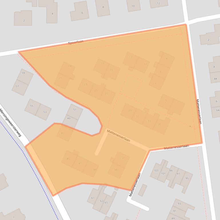 Kaart van postcodegebied 9967PJ.