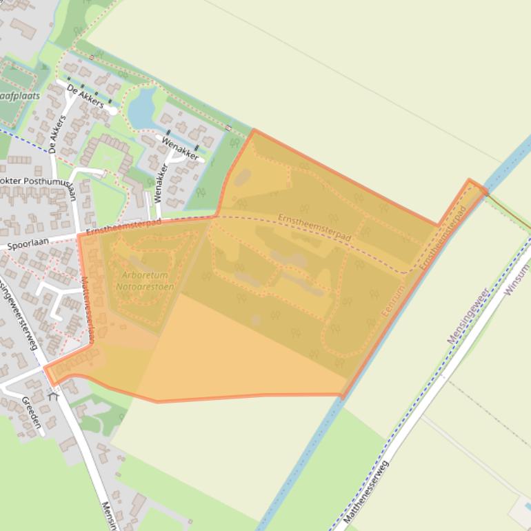 Kaart van postcodegebied 9967PL.