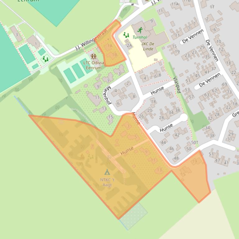 Kaart van postcodegebied 9967PR.