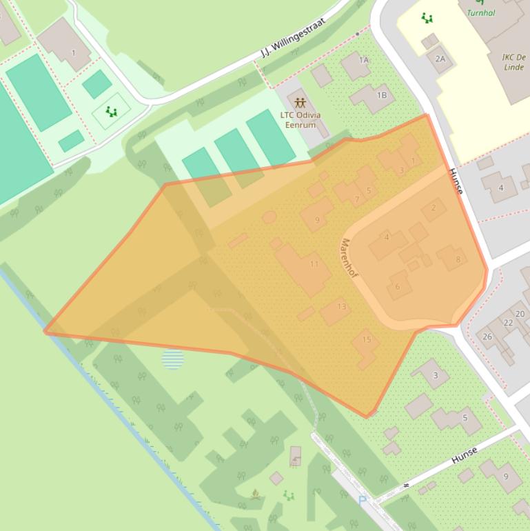 Kaart van postcodegebied 9967PW.