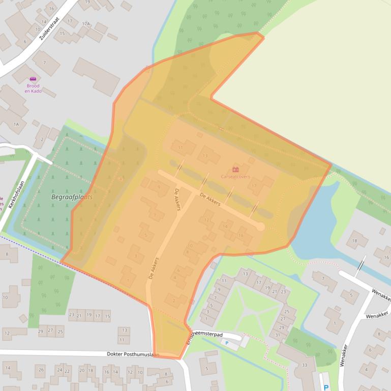 Kaart van postcodegebied 9967PX.