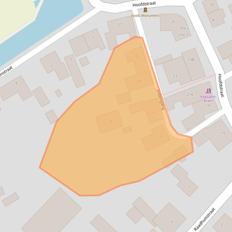 Kaart van postcodegebied 9967SJ.