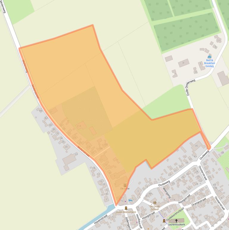Kaart van postcodegebied 9967SL.