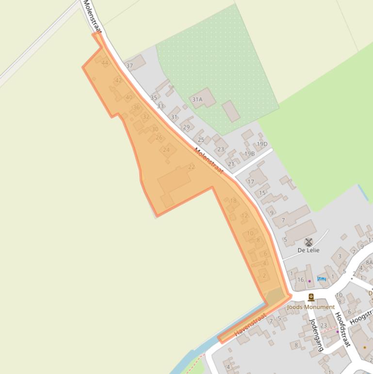 Kaart van postcodegebied 9967SM.