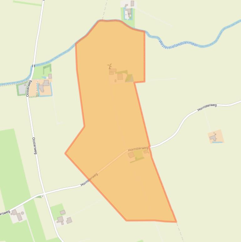 Kaart van postcodegebied 9967TB.