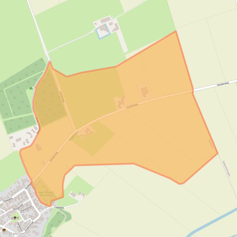 Kaart van postcodegebied 9967TC.