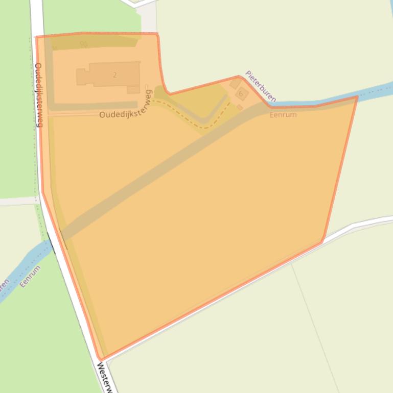 Kaart van postcodegebied 9967TM.