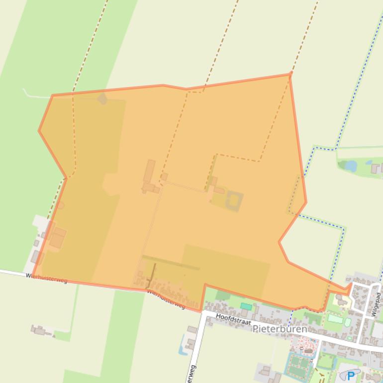 Kaart van postcodegebied 9968AN.
