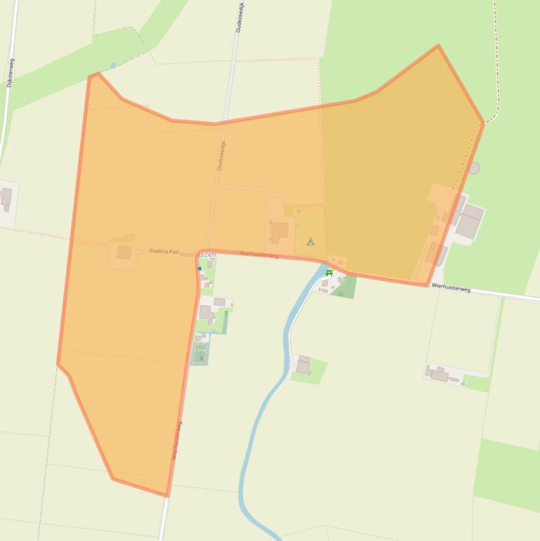 Kaart van postcodegebied 9968AP.