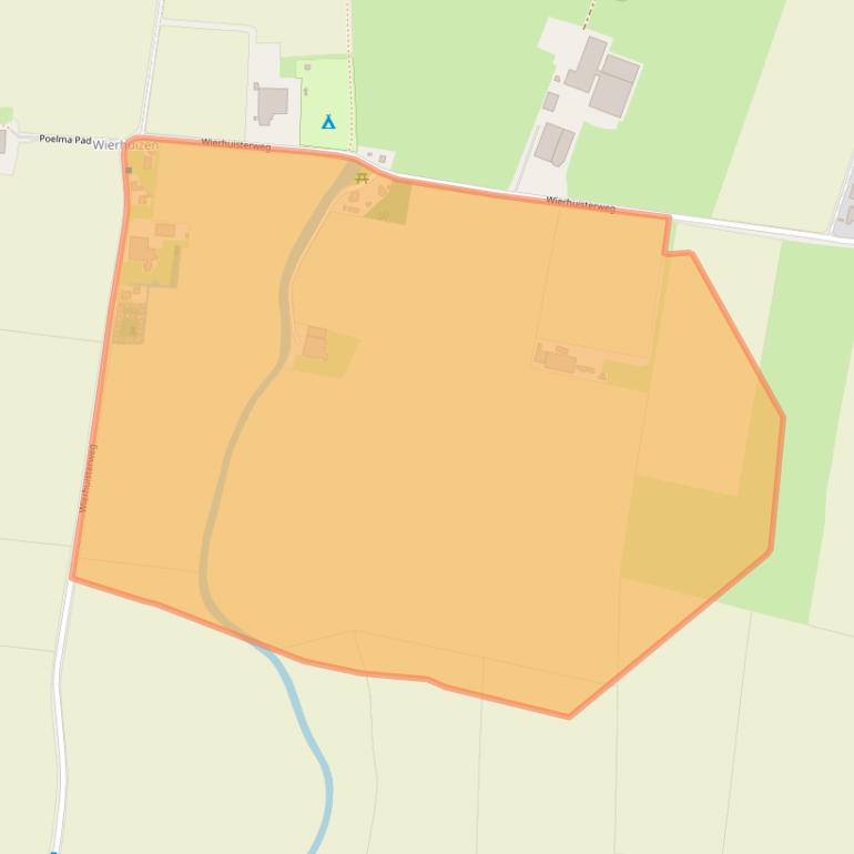 Kaart van postcodegebied 9968AR.