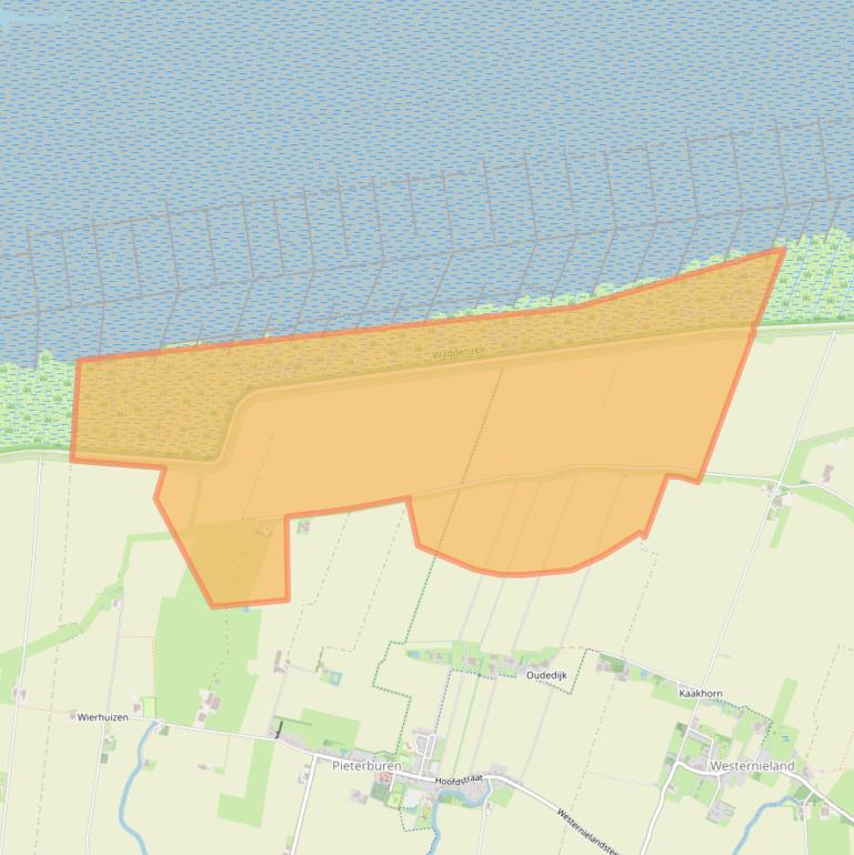 Kaart van postcodegebied 9968TA.