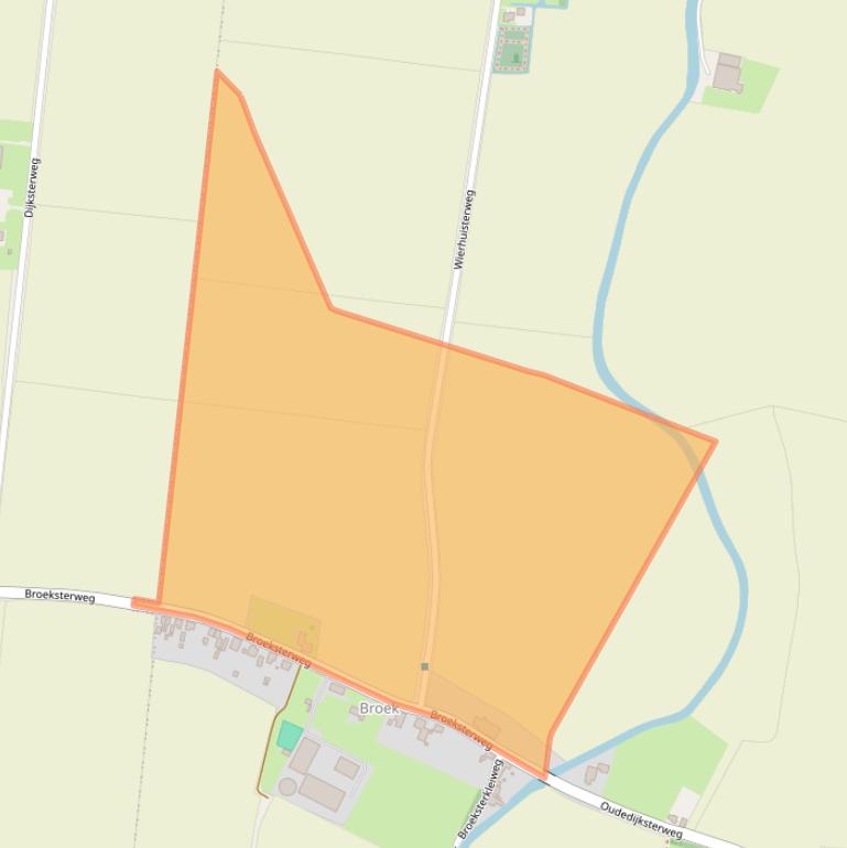 Kaart van postcodegebied 9968TH.