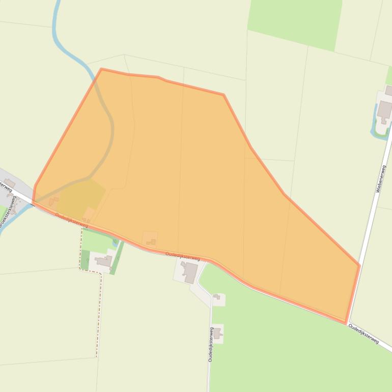 Kaart van postcodegebied 9968TL.