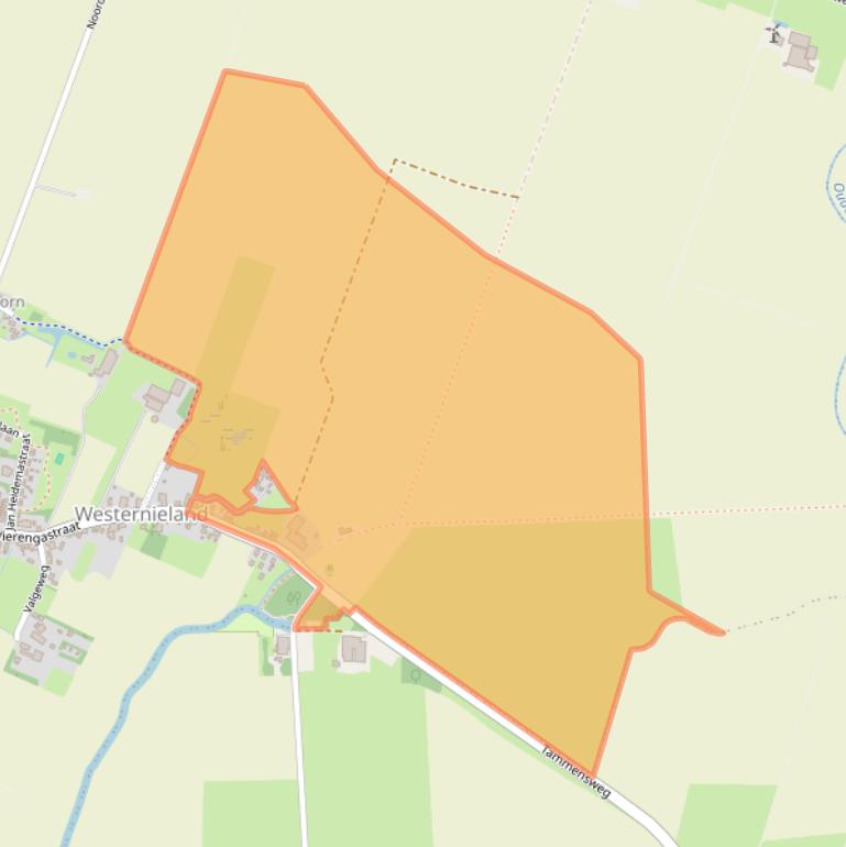 Kaart van postcodegebied 9969PE.