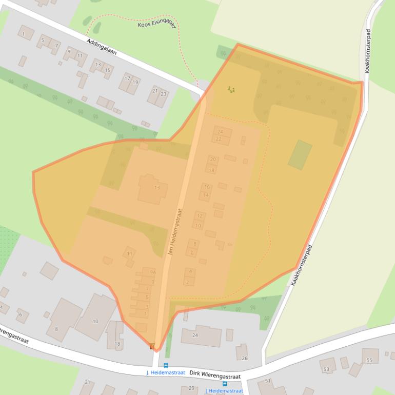 Kaart van postcodegebied 9969PJ.