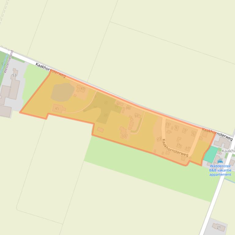 Kaart van postcodegebied 9969PN.