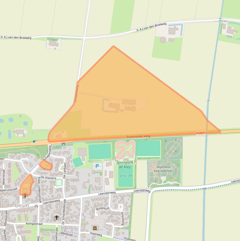 Kaart van postcodegebied 9971AJ.