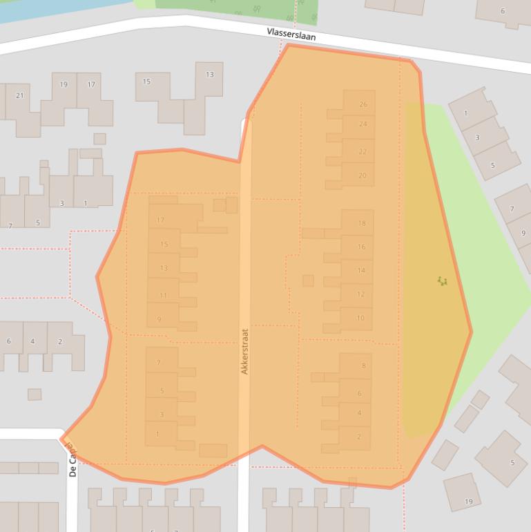 Kaart van postcodegebied 9971AR.