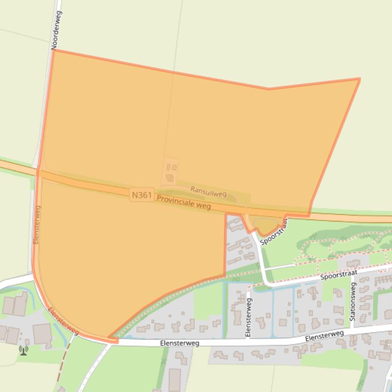 Kaart van postcodegebied 9971BG.