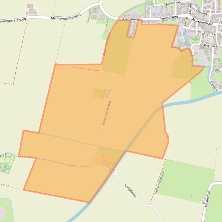 Kaart van postcodegebied 9971BJ.