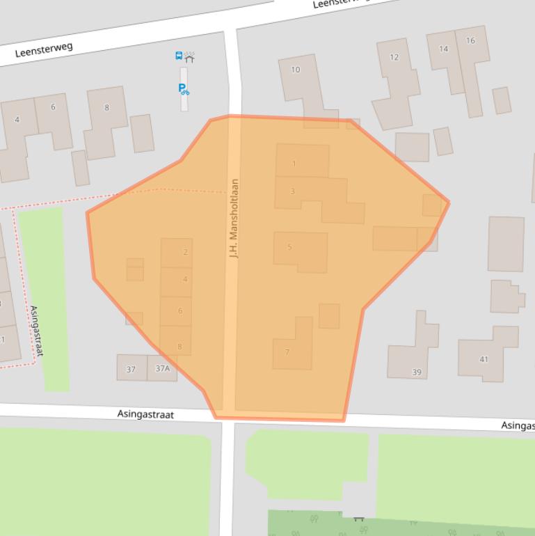 Kaart van postcodegebied 9971CD.