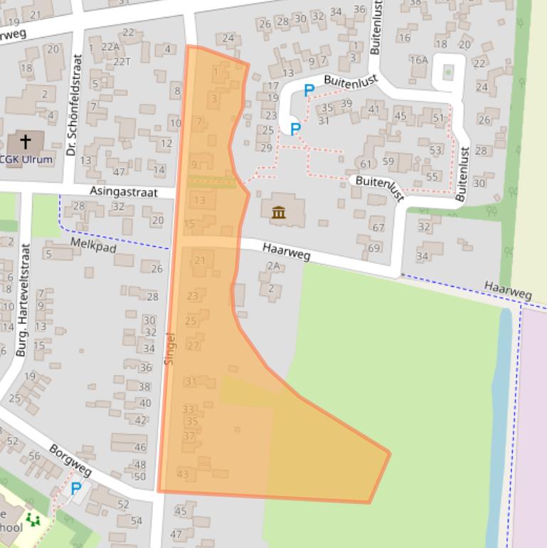 Kaart van postcodegebied 9971CG.